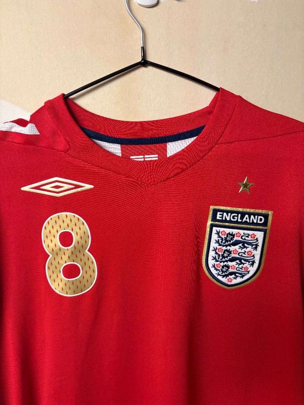 England 2006 World Cup Away Shirt Frank Lampard #8 Umbro Large